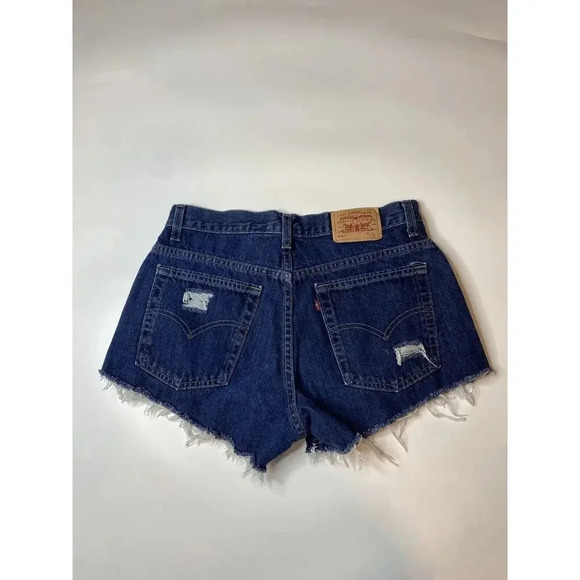 Vintage Levi’s 515 Cut Off Shorts 3” Dark Blue Wash Women’s Size 10 Made In USA - Picture 6 of 7